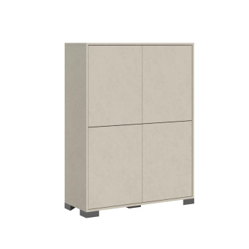 Buffet / Meuble TV / Buffet haut Lumina Blanc brillant - Buffet haut 4 portes 90x35x120 cm Lumina Blanc brillant
