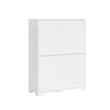 Buffet / Meuble TV / Buffet haut Lumina Blanc brillant - Buffet haut 4 portes 90x35x120 cm Lumina Blanc brillant