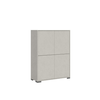 Buffet / Meuble TV / Buffet haut Lumina Blanc brillant - Buffet haut 4 portes 90x35x120 cm Lumina Blanc brillant