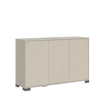 Buffet/meuble TV/buffet haut Lumina blanc brillant - Buffet 3 portes 130 x 40 x 83 cm Lumina blanc brillant