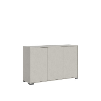 Buffet/meuble TV/buffet haut Lumina blanc brillant - Buffet 3 portes 130 x 40 x 83 cm Lumina blanc brillant