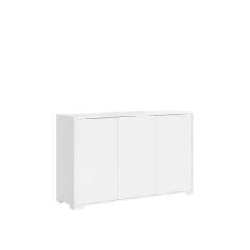 Buffet/meuble TV/buffet haut Lumina blanc brillant - Buffet 3 portes 130 x 40 x 83 cm Lumina blanc brillant