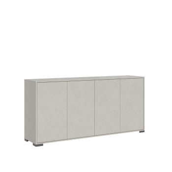 Buffet/meuble TV/buffet haut Lumina blanc brillant - Buffet 4 portes 172 x 40 x 83 cm Lumina blanc brillant
