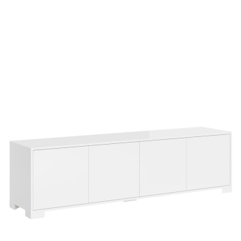 Buffet/Meuble TV/Buffet haut Lumina Blanc brillant - Meuble TV 4 portes 172 x 40 x 48 cm Lumina Blanc brillant