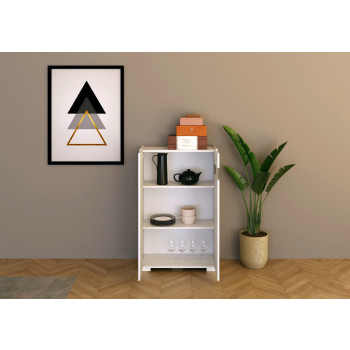 Buffet / Meuble TV / Buffet haut Riflesso Blanc brillant - Buffet haut 2 portes 70x35x110 cm Riflesso Blanc brillant