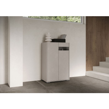 Buffet / Meuble TV / Buffet haut Riflesso Blanc brillant - Buffet haut 2 portes 70x35x110 cm Riflesso Blanc brillant