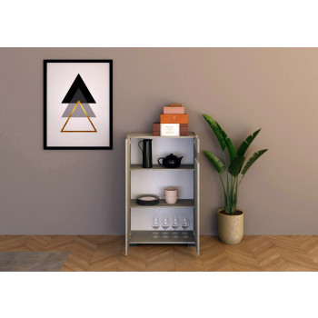 Buffet / Meuble TV / Buffet haut Riflesso Blanc brillant - Buffet haut 2 portes 70x35x110 cm Riflesso Blanc brillant