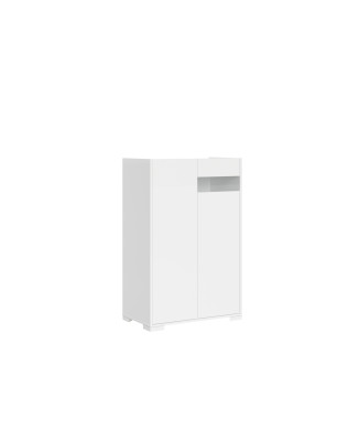 Buffet / Meuble TV / Buffet haut Riflesso Blanc brillant - Buffet haut 2 portes 70x35x110 cm Riflesso Blanc brillant