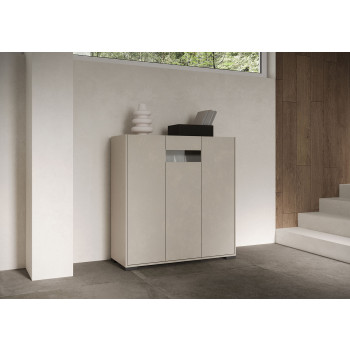 Buffet / Meuble TV / Buffet haut Riflesso Blanc brillant - Buffet haut 3 portes 103x35x110 cm Riflesso Blanc brillant