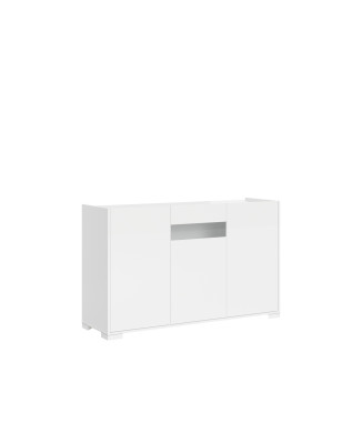 Buffet / Meuble TV / Buffet haut Riflesso Blanc brillant - Buffet 3 portes 130x40x81 cm Riflesso Blanc brillant