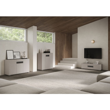 Buffet / Meuble TV / Buffet haut Riflesso Blanc brillant - Buffet 4 portes 172x40x81 cm Riflesso Blanc brillant