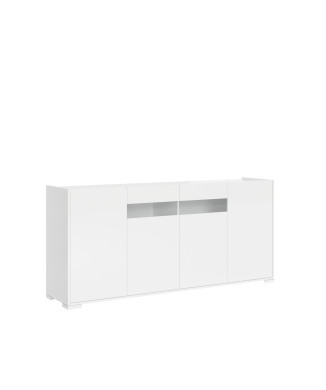 Buffet / Meuble TV / Buffet haut Riflesso Blanc brillant - Buffet 4 portes 172x40x81 cm Riflesso Blanc brillant