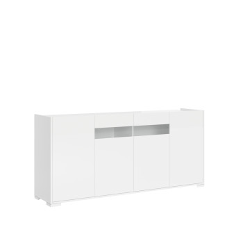 Buffet / Meuble TV / Buffet haut Riflesso Blanc brillant - Buffet 4 portes 172x40x81 cm Riflesso Blanc brillant