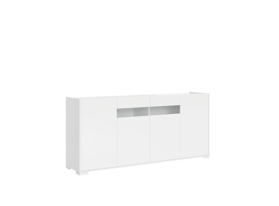 Buffet / Meuble TV / Buffet haut Riflesso Blanc brillant - Buffet 4 portes 172x40x81 cm Riflesso Blanc brillant