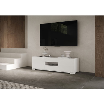 Buffet / Meuble TV / Buffet haut Riflesso Blanc brillant - Meuble TV 3 portes 130x40x40 cm Riflesso Blanc brillant