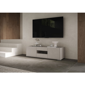 Buffet / Meuble TV / Buffet haut Riflesso Blanc brillant - Meuble TV 3 portes 130x40x40 cm Riflesso Blanc brillant