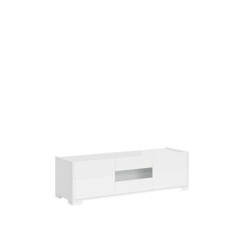 Buffet / Meuble TV / Buffet haut Riflesso Blanc brillant - Meuble TV 3 portes 130x40x40 cm Riflesso Blanc brillant