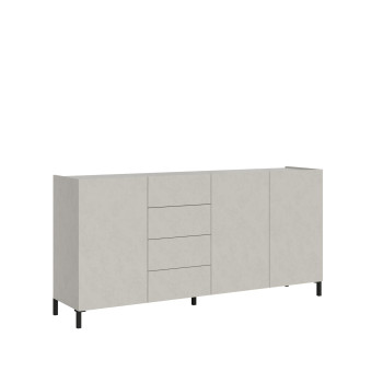 Buffet/meuble TV/buffet haut Solaria blanc brillant - Buffet 3 portes/4 tiroirs 174x40x84 cm Solaria blanc brillant