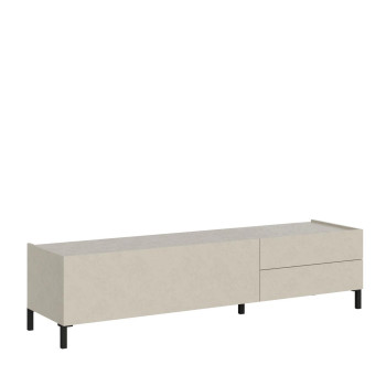 Buffet/Meuble TV/Buffet haut Solaria Blanc brillant - Meuble TV 1 porte/2 tiroirs 160 x 42 x 40 cm Solaria Blanc brillant