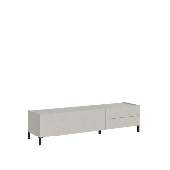 Buffet/Meuble TV/Buffet haut Solaria Blanc brillant - Meuble TV 1 porte/2 tiroirs 160 x 42 x 40 cm Solaria Blanc brillant