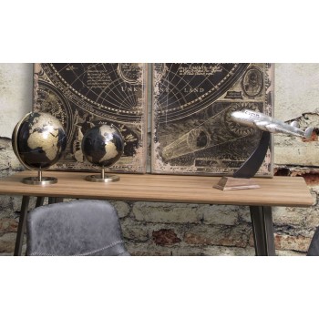 CARTE DU MONDE EN BRONZE