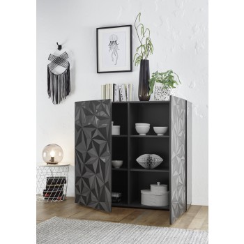 Armoire PRISMA 2 portes, coloris noir