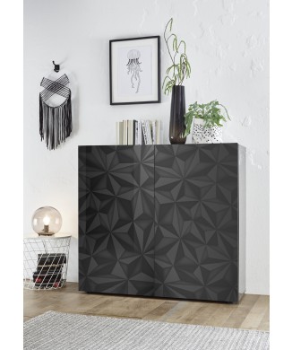 Armoire PRISMA 2 portes, coloris noir