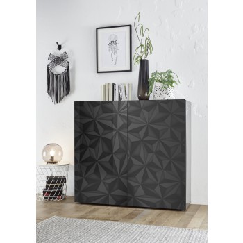 Armoire PRISMA 2 portes, coloris noir