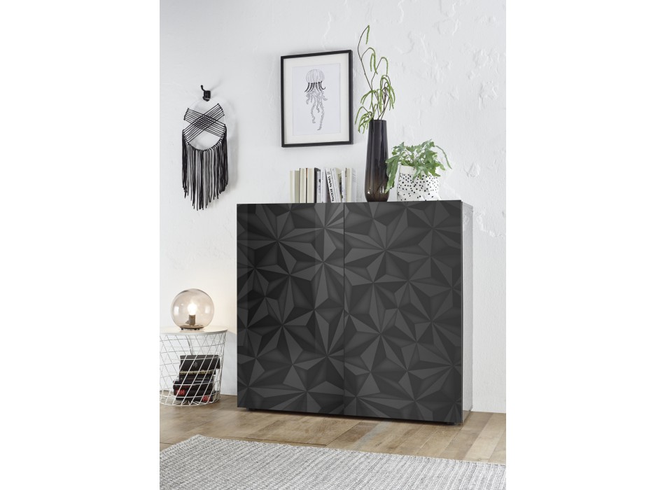 Armoire PRISMA 2 portes, coloris noir