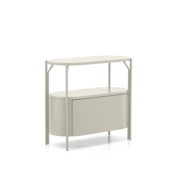Meuble de salle de bain Arely avec structure en acier et MDF laqué