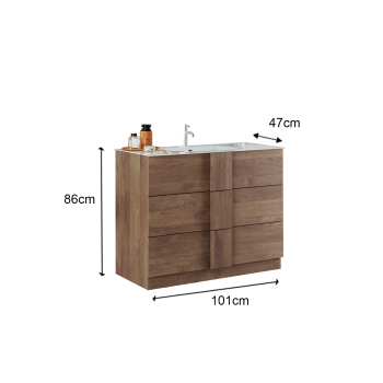Meuble de salle de bain JUPITER avec 2 ou 3 tiroirs 