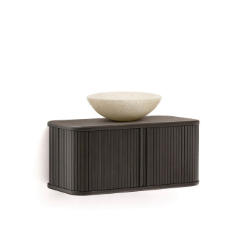 Meuble de salle de bain Mailen en contreplaqué de frêne