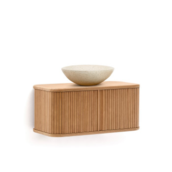 Meuble de salle de bain Mailen en contreplaqué de frêne