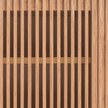 Meuble TV 2 portes Beyla en bois massif et placage chêne 180 x 49,5 cm FSC100%