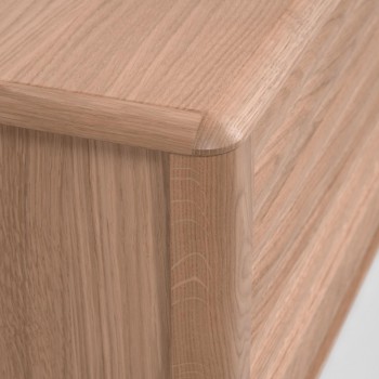 Meuble TV 2 portes Lenon en bois massif et placage chêne 200 x 57 cm FSC MIX Crédit