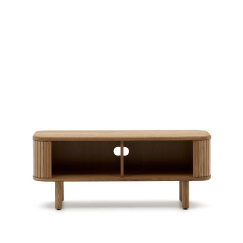 Meuble TV Mailen à 2 portes en placage frêne avec finition