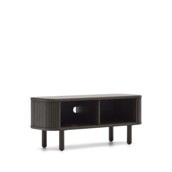 Meuble TV Mailen à 2 portes en placage frêne avec finition