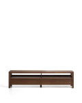Meuble TV Norani en bois massif et placage d'acacia 200 x 50 cm