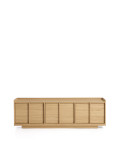 Meuble TV Onix en placage chêne finition naturelle 150 x 47 cm Crédit FSC Mix