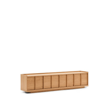 Meuble TV Onix en placage chêne finition naturelle 200 x 45 cm, certifié FSC Mix