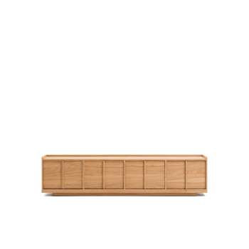 Meuble TV Onix en placage chêne finition naturelle 200 x 45 cm Crédit FSC Mix