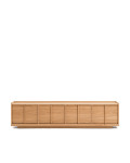 Meuble TV Onix en placage chêne finition naturelle 200 x 45 cm Crédit FSC Mix