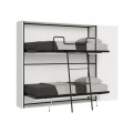 Lit double escamotable horizontal Kando avec matelas en H 