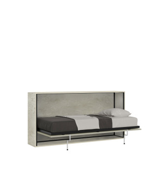 Mod.Kando Single - Lit simple escamotable Kando avec matelas en cachemire