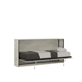 Mod.Kando Single - Lit simple escamotable Kando avec matelas en cachemire