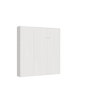 Mod.Kentaro 1 lit et demi carré 120 - Lit escamotable Kentaro 1 lit et demi 120 avec colonne en frêne blanc