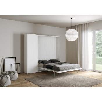 Mod. Kentaro Francese 140 - Lit double escamotable Kentaro 140 avec colonne en frêne blanc