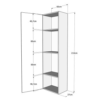 Mod. Kentaro Francese 140 - Lit double escamotable Kentaro 140 avec colonne en frêne blanc
