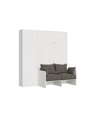 Mod.Kentaro French Sofa - Canapé Kentaro en frêne blanc lit 140 avec colonne gauche-droite (ALESSIA 20)