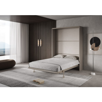 Mod. Versia French 140 cm - Lit double escamotable Versia argile 140 cm